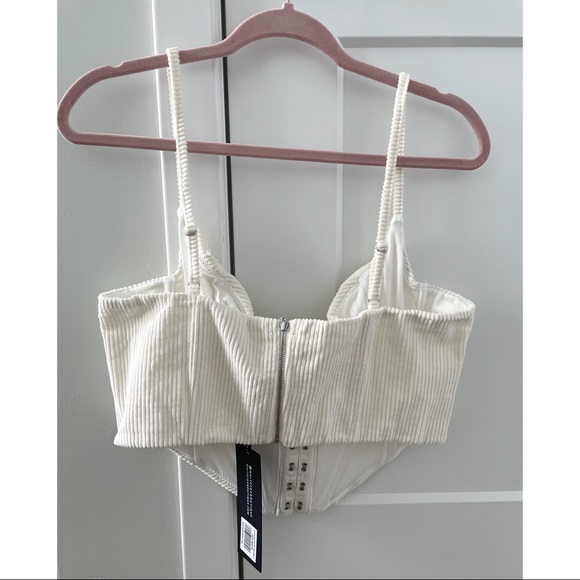 White Fox Boutique No Shade Corduroy Bustier, Off White, XL, NWT - Picture 4 of 5